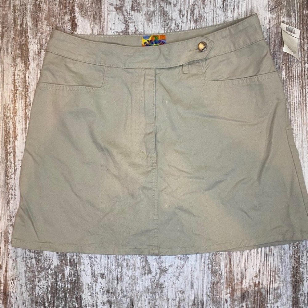 Vintage Paris Blues Khaki Mini Skirt NWT